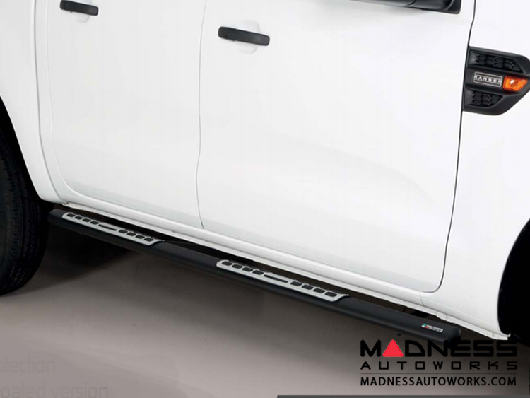 Ford Ranger Design Side Protection Side Steps - Black Powdercoat